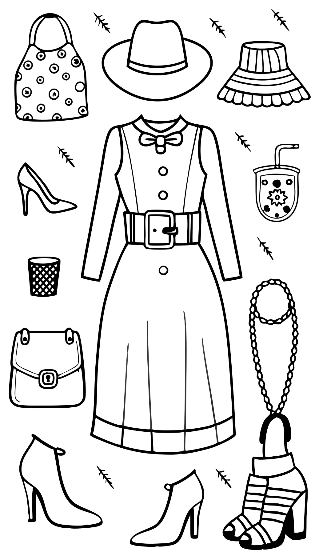 adult coloring pages fashion